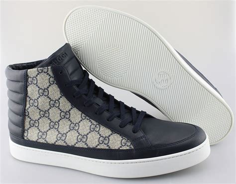 gucci mens sneakers blue|navy blue gucci sneakers.